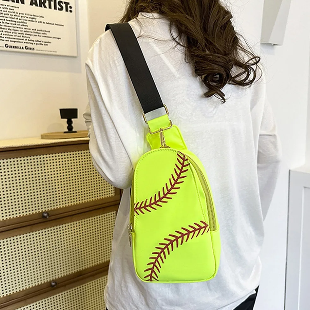 

Simple Leisure Baseball Sling Bag Fitness Rugby Sports Nylon Chest Bag Casual Large Capacity Fanny Pack Sport Player
