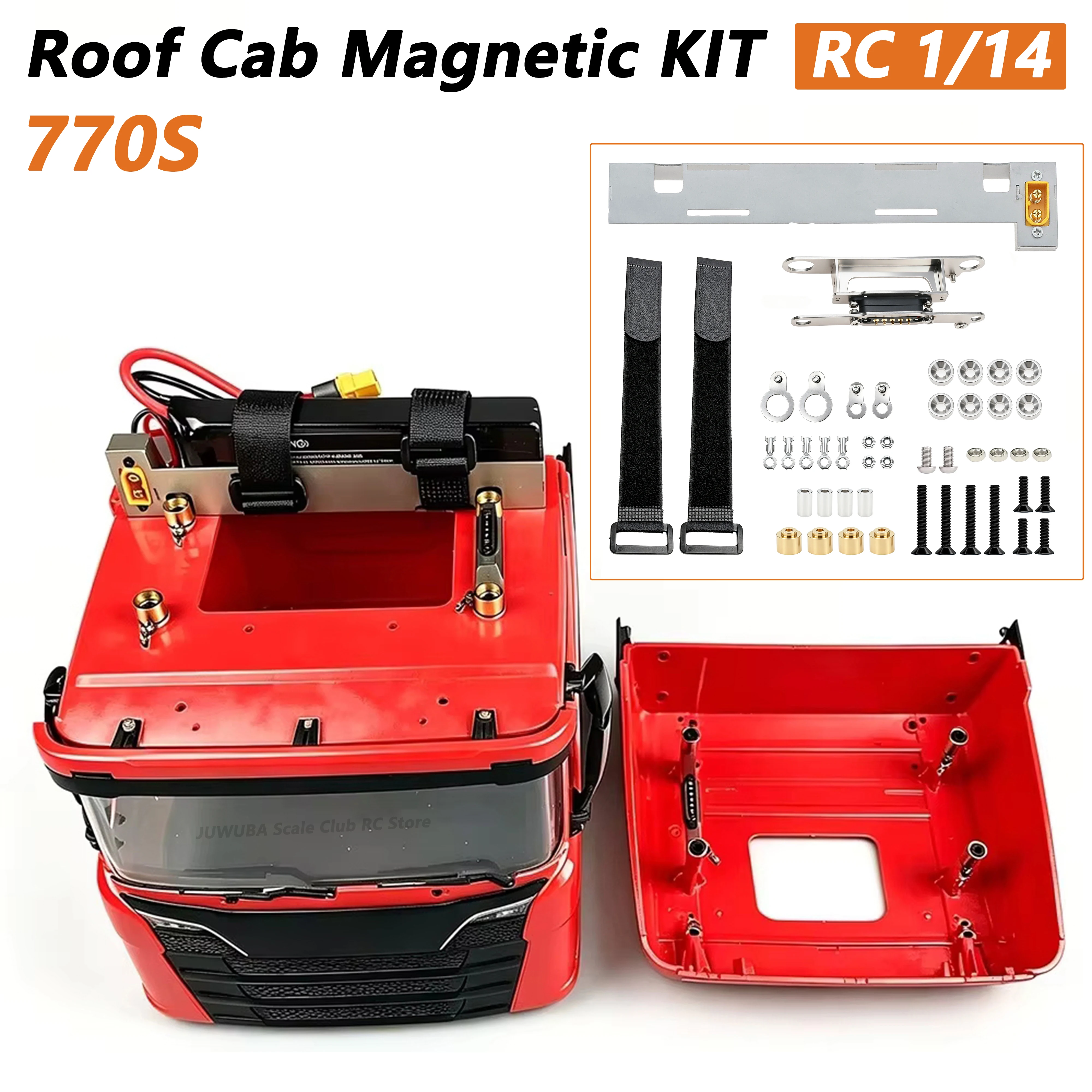 Kit de circuit magnétique à toit haut pour camion RC 770S, pour camion RC Tamiya 1/14 SCANIA 770S 56368, pièces de modification de voiture, accessoires, jouets