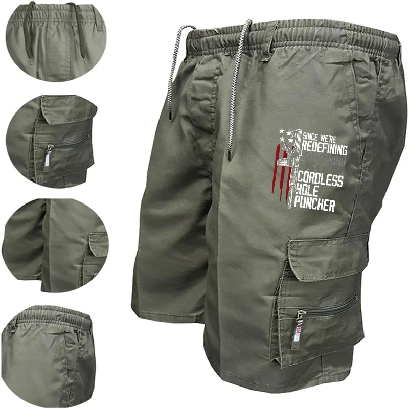 

Новые модные мужские свободные повседневные брюки с несколькими карманами, стильные камуфляжные тактические повседневные шорты для фитнеса, шорты