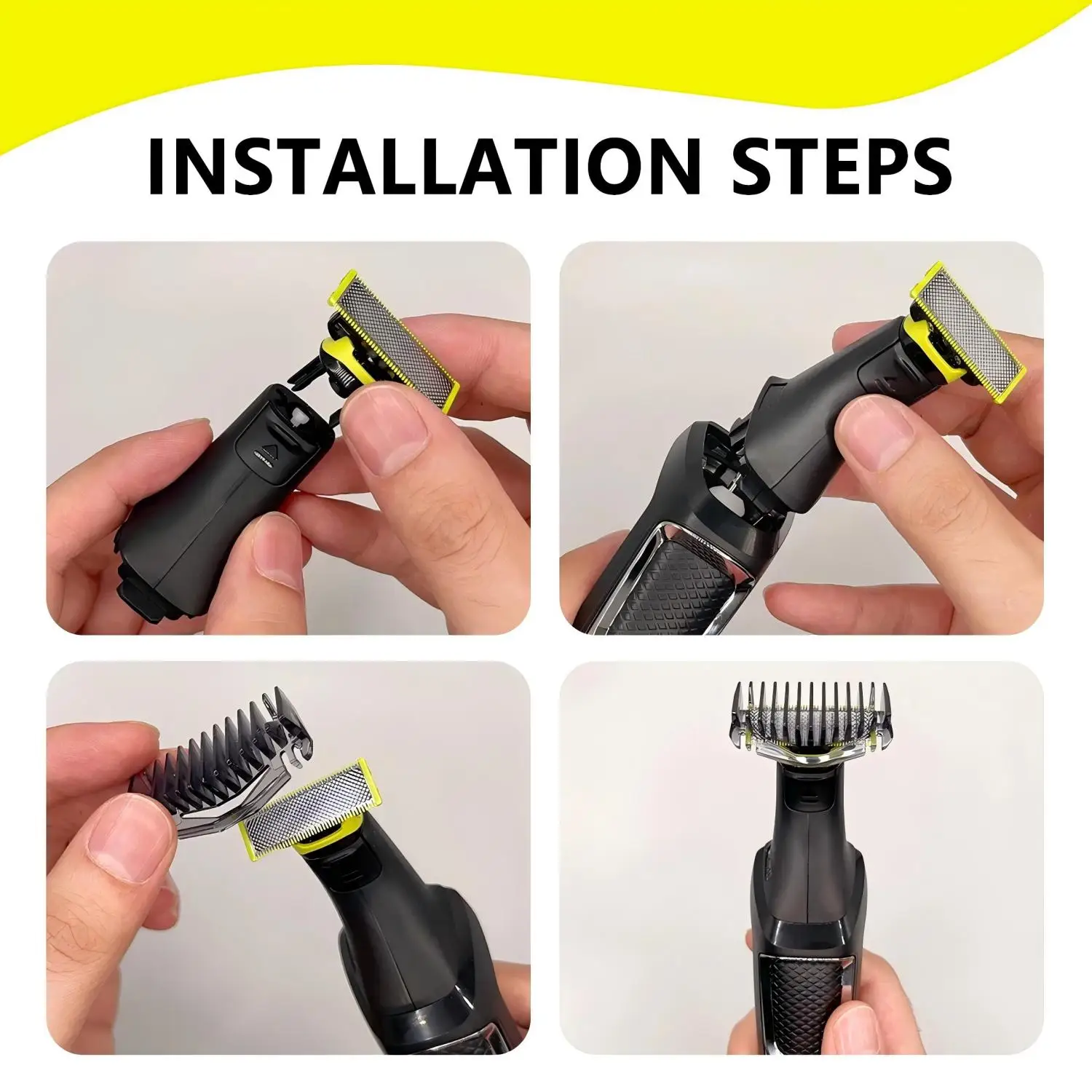 شفرات بديلة لماكينة الحلاقة متعددة الوظائف من Brangdy متوافقة مع سلسلة اللحية الكهربائية Norelco Multigroom 3000 5000 7000 9000