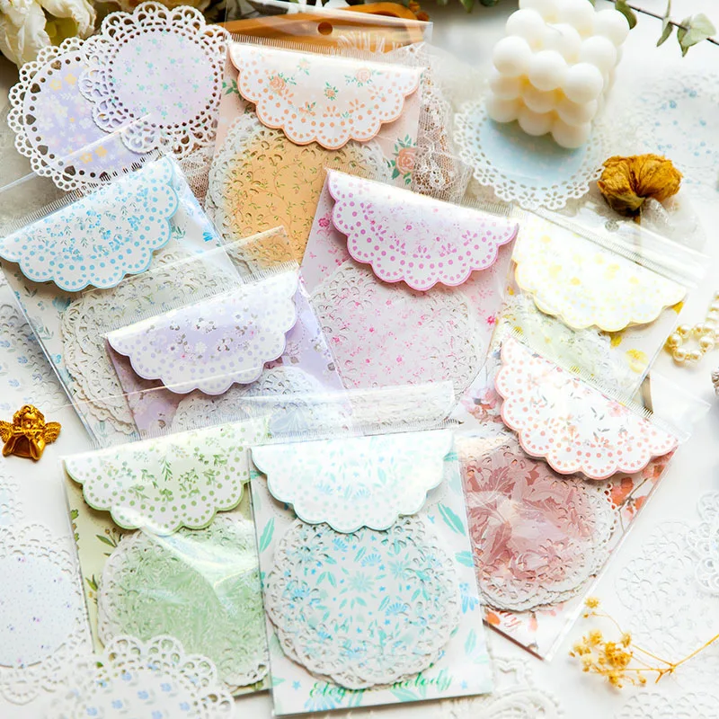 20 pcs/lot INS lace material paper Decorative Scrapbooking Diary Album hand made Collage material Background paper