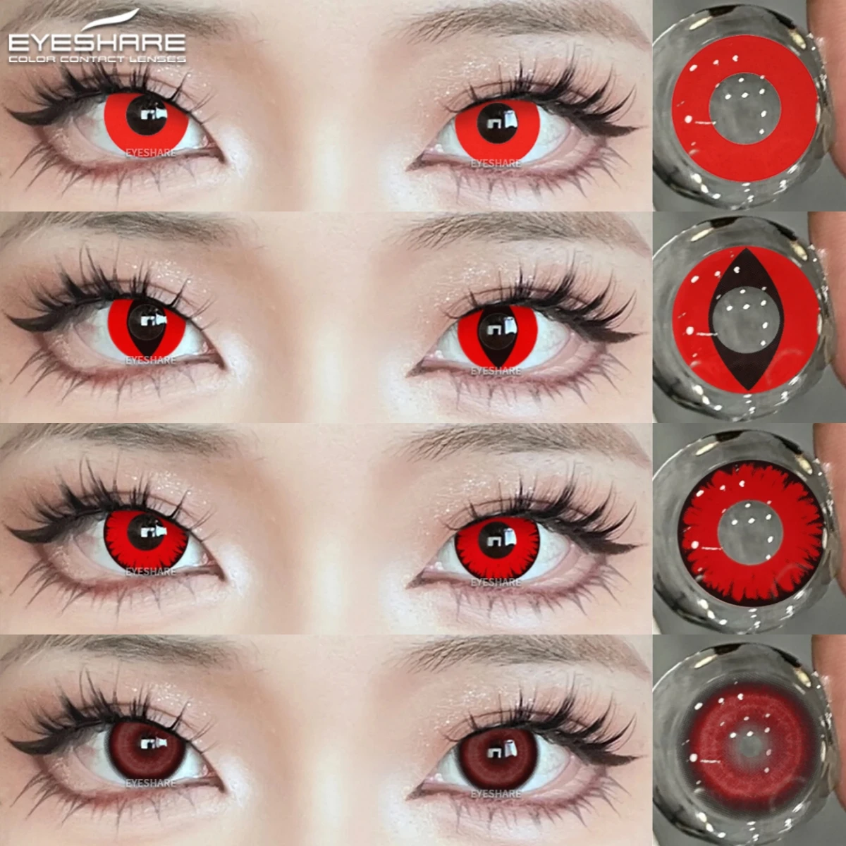 EYESHARE Хэллоуин цветные контактные линзы для вампира 2 шт. косплей дьявол красные линзы для глаз аниме аксессуары красный контакт для вечеринки EYESHARE Хэллоуин цветные контактные линзы для вампира 2 шт. косплей дьявол красные линзы для глаз аниме аксессуары красный контакт для вечеринки