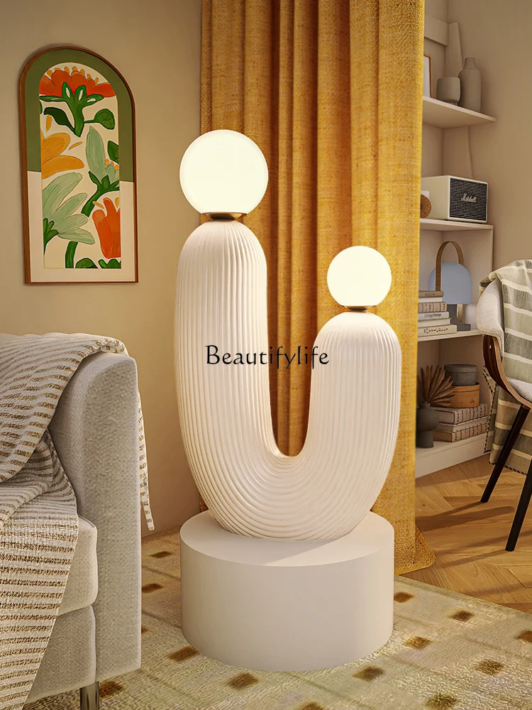 Living Room Sofa next to Decoration Bedroom Light Luxury High-Grade Vertical Luminous Object