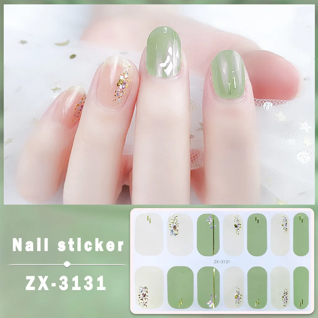 

MEBIS Nail Sticker ZX NoBake Gel Drill Art Phototherapy Crystal Oil Film Art Full Laser Threedim Nails Sticker