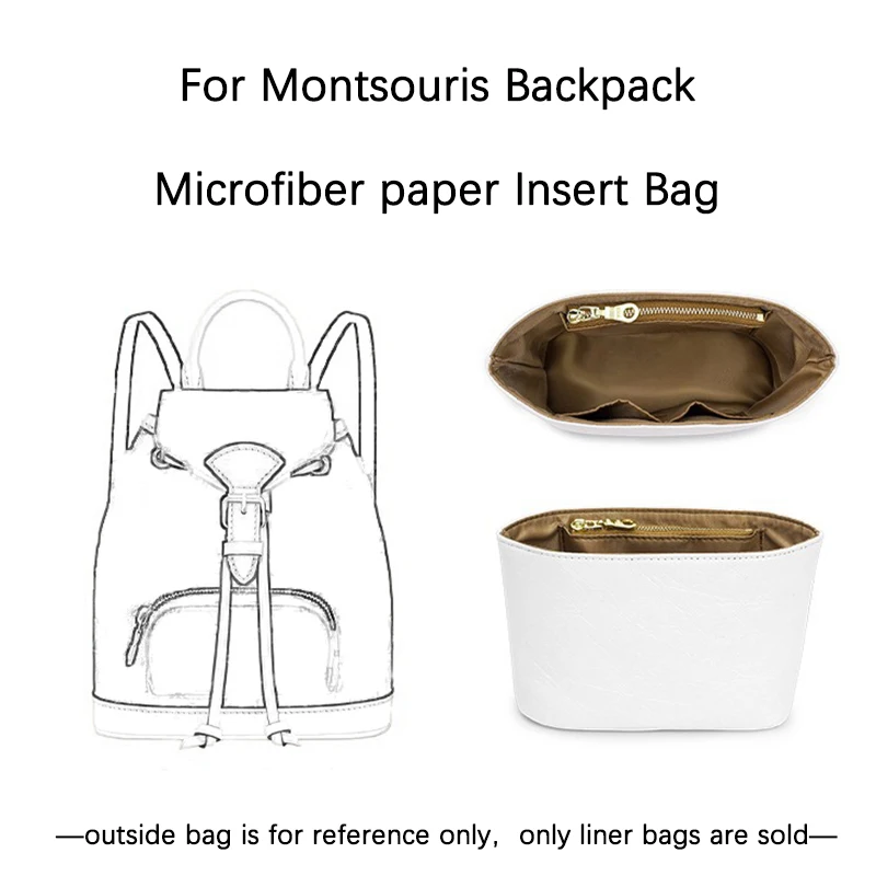 Premium Microfiber Paper Bag Organizer Insert for City Tote 23 30 33, Lightweight Removable Inner Liner Makeup Storage Pouch
