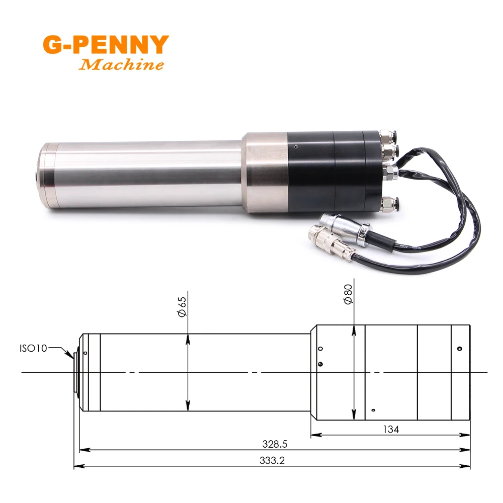 G-Penny 1.2kw ISO10 Water Cooled ATC Auto Tool Change Spindle Motor 110v/220v/380v 30000rpm 1000Hz 4Pole IS010