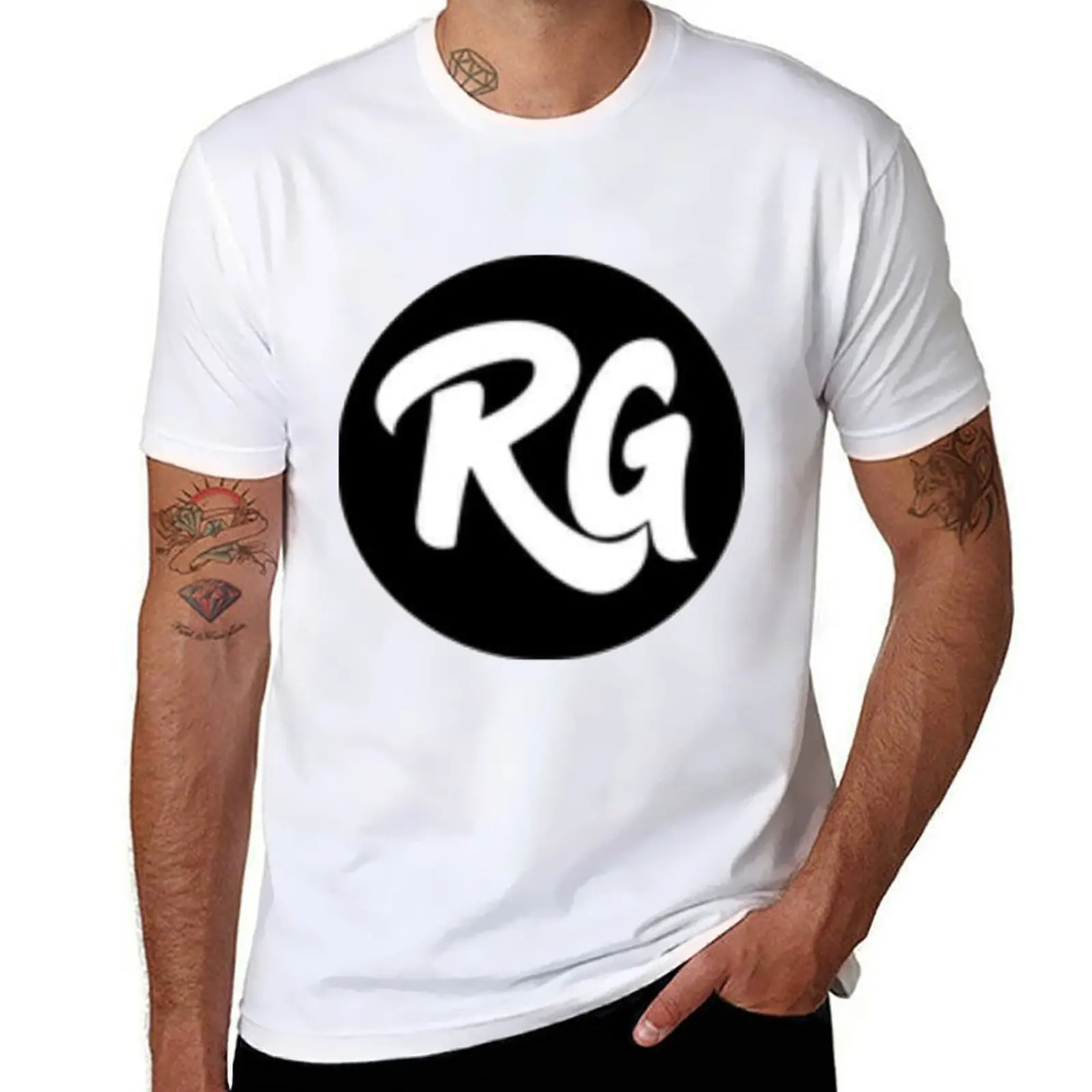 

RG Logo Original T-Shirt man t shirt summer man t shirt heavy cotton T-Shirt
