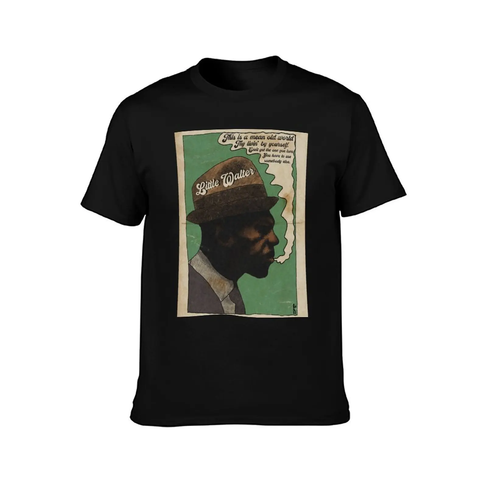 Little Walter retro styled poster T-Shirt shirts graphic tees customs design your own mens t shirts top quality