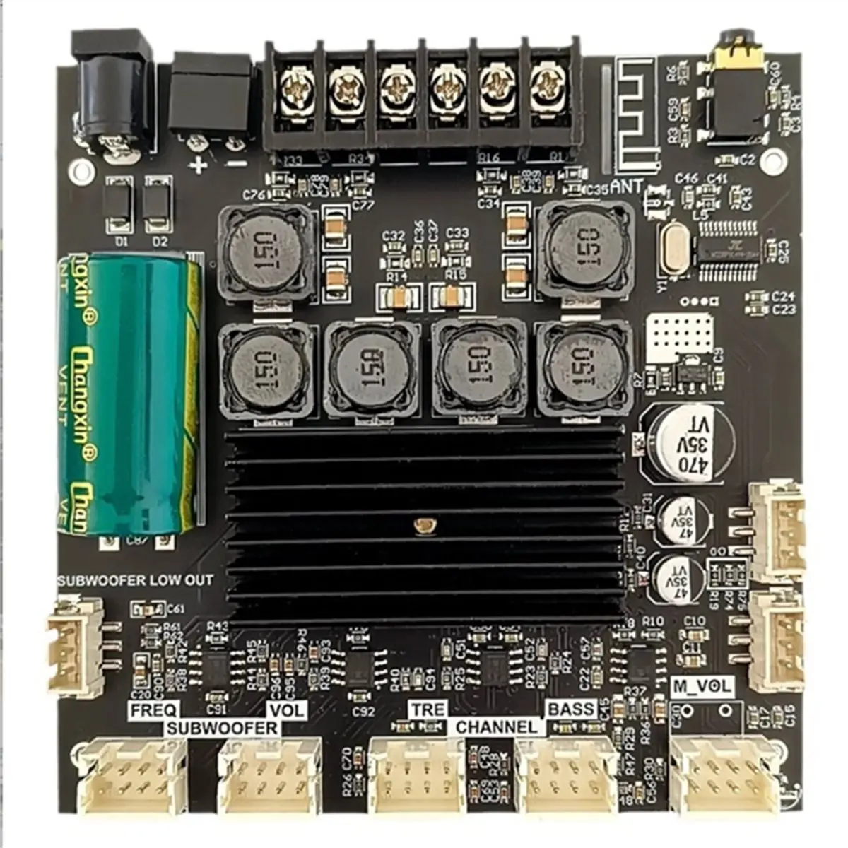 

(A26M) ZK-TB21F TPA3116 50Вт+50Вт+100Вт Bluetooth 2.1 Аудио плата усилителя мощности с низким уровнем шума для стереофонических твитеров и сабвуферов