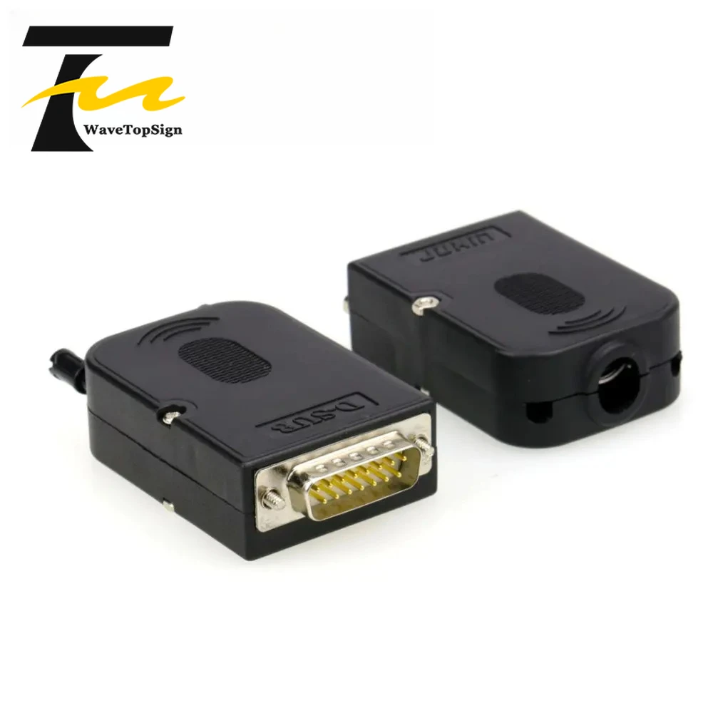 wavetopsign Db15 Solderless joint Solderless Connector male and female  Connector Plug I/O Connector