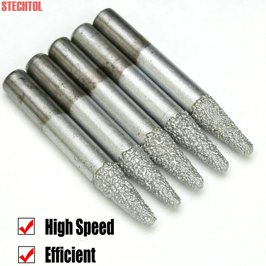 

6-12mm 3D Carving Ball Nose Tapered Endmill Brazed Diamond Router Bit Stone Engraving Cutter V-Shape CNC Milling Tool for Marble