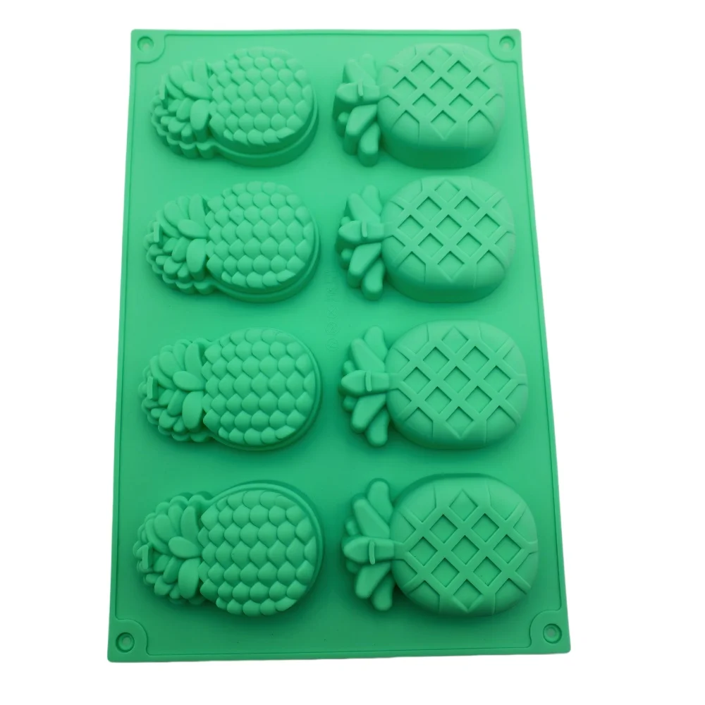 Pineapple Shape Silicone Cake Mold 8 Hole Food Grade Silicone Mousse Handmade Soap Molds DIY Fruit Series Chocolate Baking Tools
