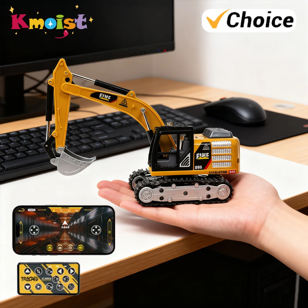 

1/64 RC автомобиль настольный экскаватор с дистанционным управлением моделирование инженерный автомобиль игрушка бульдозер самосвал игрушки для мальчиков подарки для детей