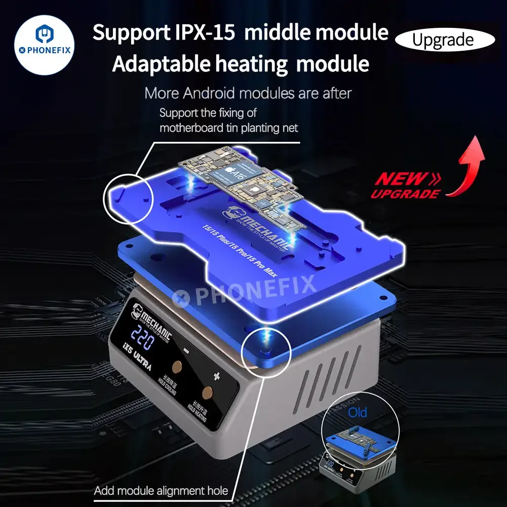 Mechanic IX5 Ultra Universal Preheating Platform for IPhone X-15 Pro Max Motherboard Delamination Dot Matrix Repair Tools