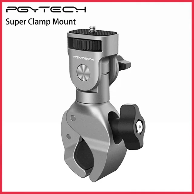 PGYTECH Super Clamp Mount 17mm do 37mm 1/4 "Adapter śrubowy do smartfonów z kamerą rowerową/serią pojazdów