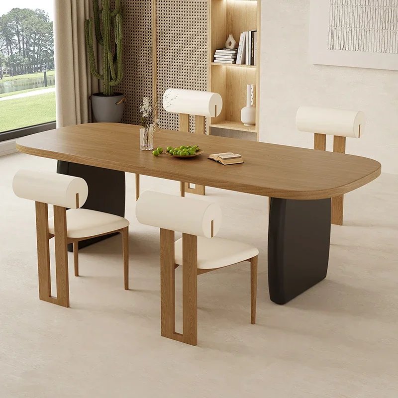 Japanese Wabi-sabi Dining Table Modern Simple Solid Wood Residential Hostel Dining Table Tea Table Home Furniture Esstisch FYDC