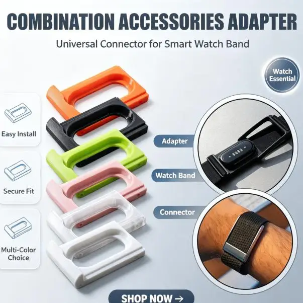 Plastic Watch Band Adapter Bracket Mod Conversion Frame Install Connector For Google Fitbit Air Whoop 5.0 4.0 Smart Watch Strap