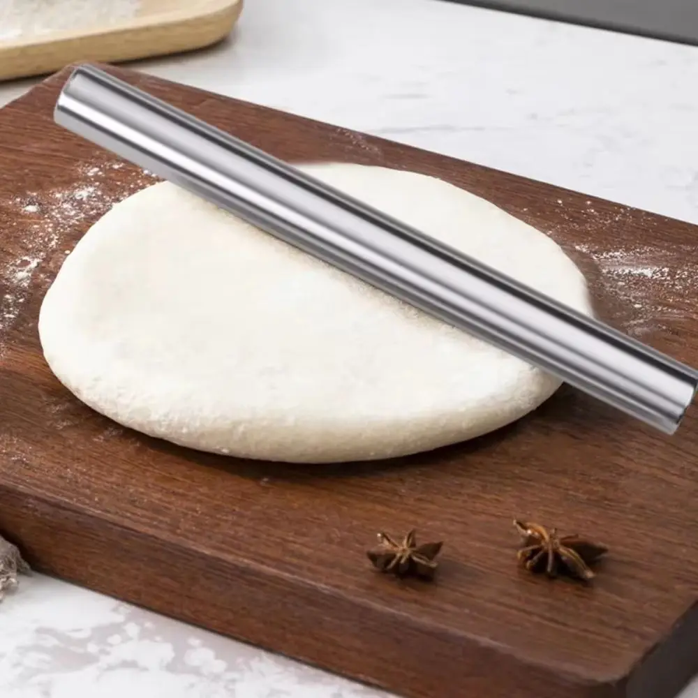 8/10/12inch Stainless Steel Rolling Pin Non-Stick Smooth Surface Non-Stick Rolling Roller stain-resistant Heat-Resisting