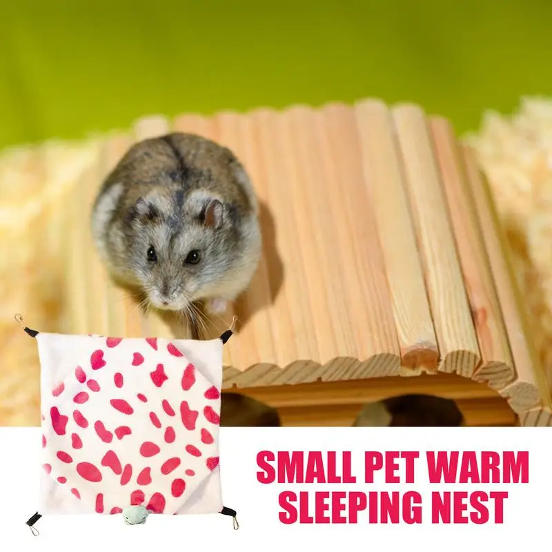 Hamster Hut Winter Sleeping House Warm Cotton Squirrel Cage Nest Cozy Small Animal Bed For Hamster Squirrel Chipmunk