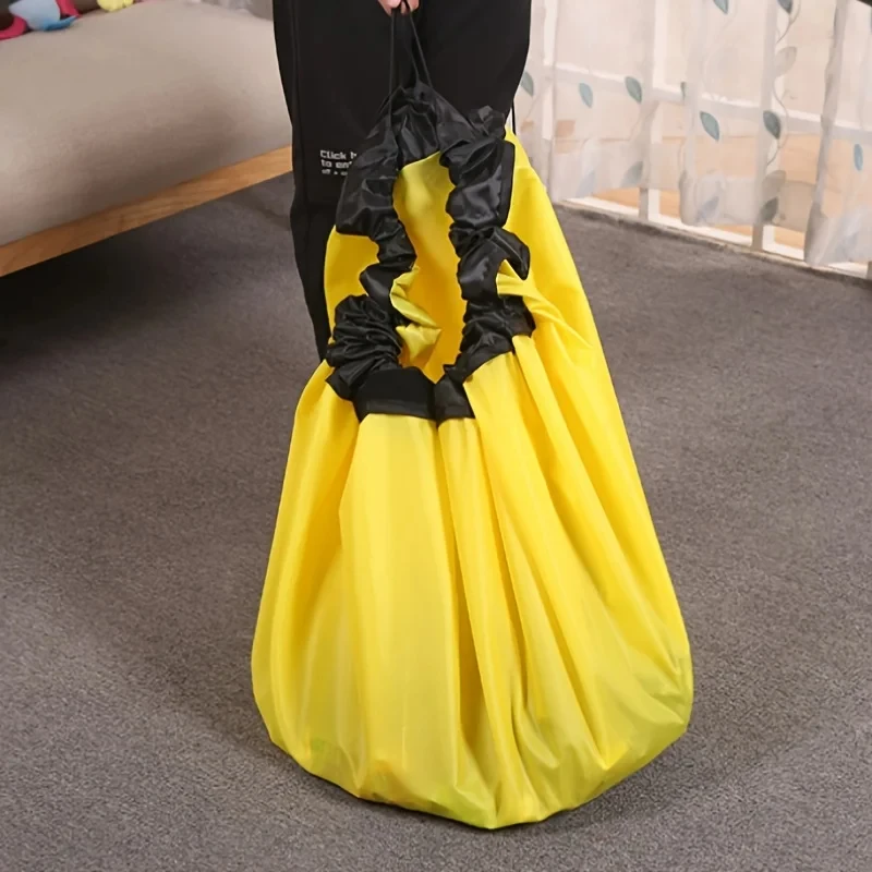 Multifunctional Toy Storage Bag for Building Blocks & Dolls - Quick-Detach Play Mat & Storage Bucket, Travel-Friendly Kids Organ