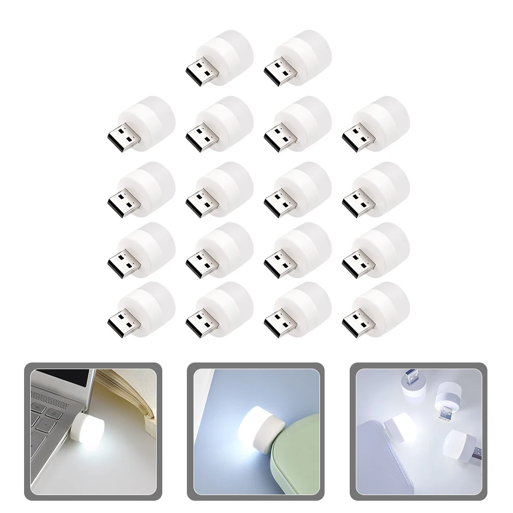 18 Pcs USB Night Light PVC Low Power Consumption Car Interior Atmosphere Lamp Mini Ambient USB