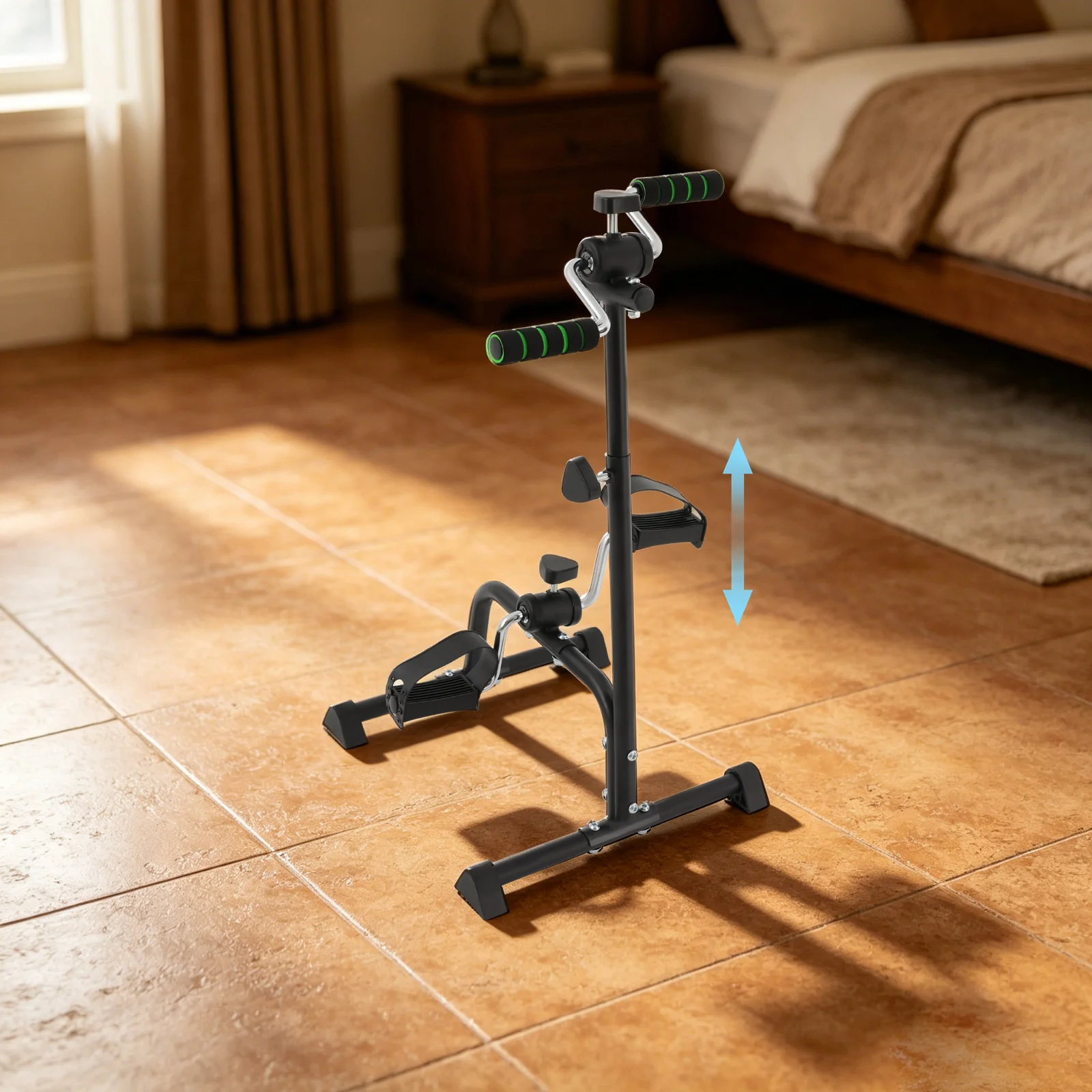 Indoor Sports Exercise Bike Home Trainer for Hand Arm Leg and Knee Peddler 42*42*100CM Adjustable Fitness Exercise Bike for Seniors  Knee Rehabilitation Equipment