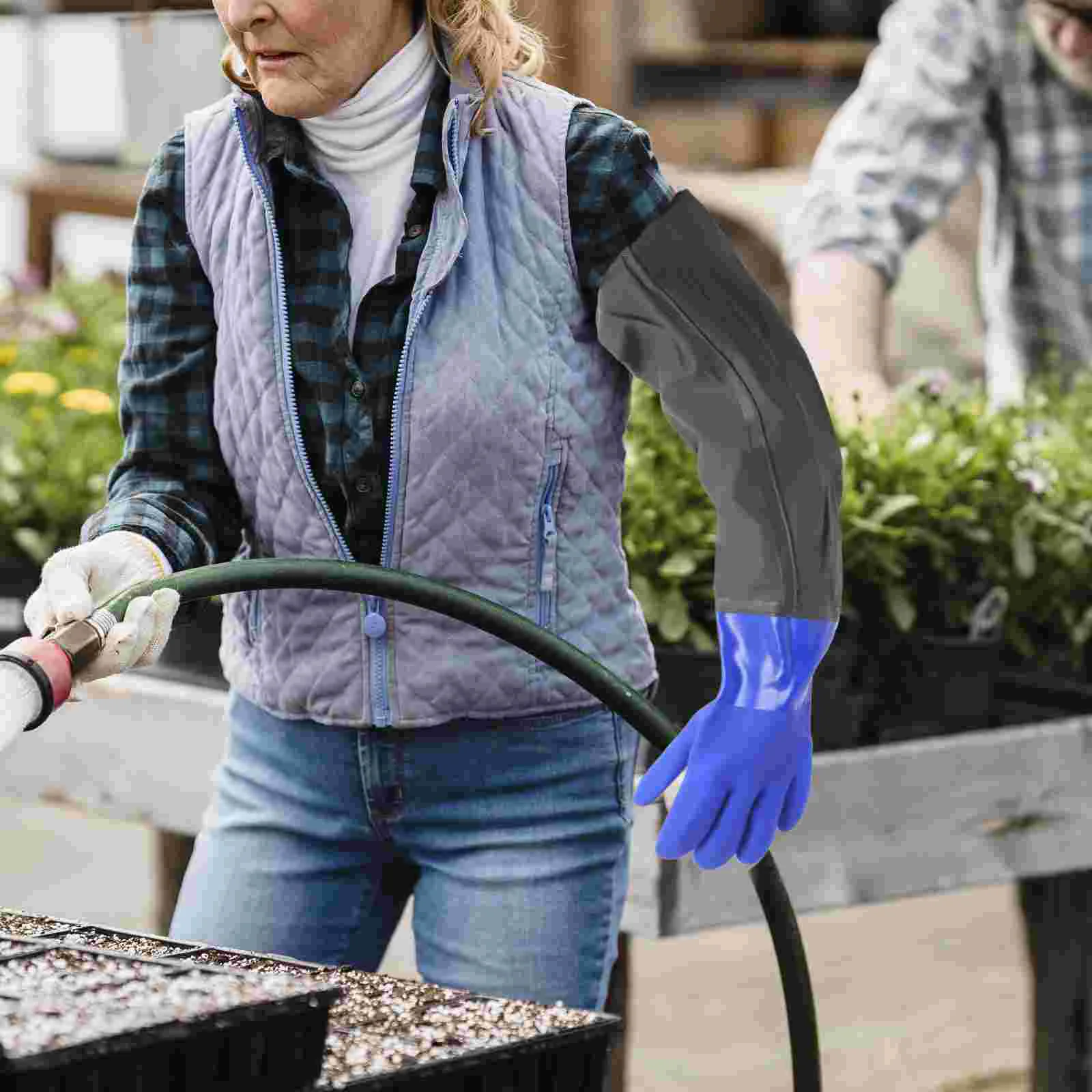 Guantes impermeables Extra largos calentados para hombres multifunción pescado esquí jardinería tela lavavajillas trabajo pesca