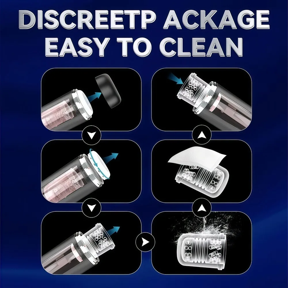 Automatic Telescopic Male Masturbation Cup Rotating Pocket Pussy Vibrators Realistic Vagina Penis Pump Sensation Sex Toys - view 3