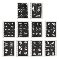 Temporary Tattoo Templates Waterproof Diversity Reusable Portable Tattoo Stencils Body Art Painting for Birthday Party Hallowmas