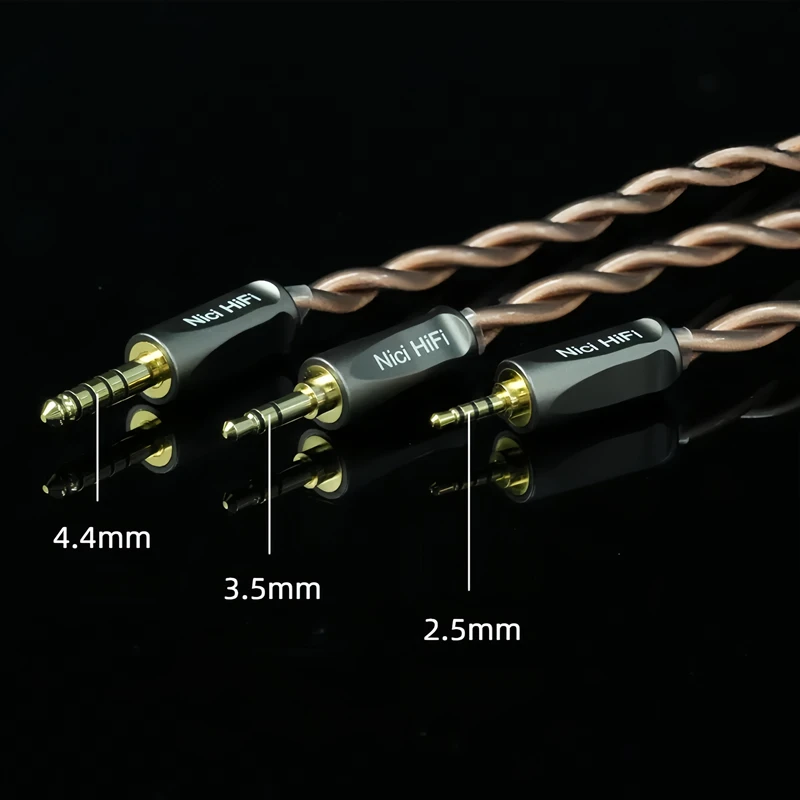 Nici HiFi 20 Premium IEM-Kabel, 4,4 mm/3,5 mm/6,35 mm Stecker mit MMCX 2-Pin für IE900, IE600, IE300, N5005 und verschiedene IEMs – Detail 7