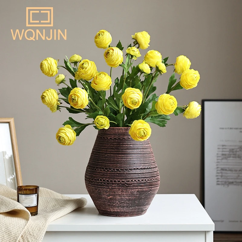 Europäischer Stil 3 Köpfe künstlicher Pfingstrosen blumenstrauß für Hausgarten Wohnzimmer Dekoration Hochzeits feier liefert gefälschte Blume – Detail 2