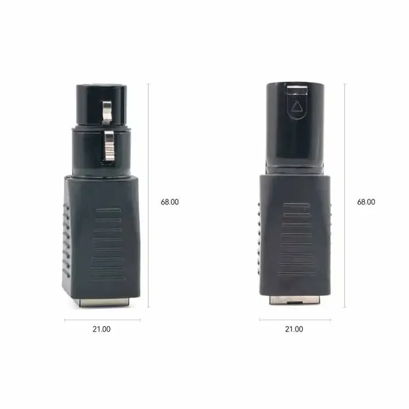 XLR 3Pin to RJ45 Network Ethernet Adaptor XLR 5Pin Male to RJ45 Conversion Connector with Variable Plug Male to Female Audio DMX
