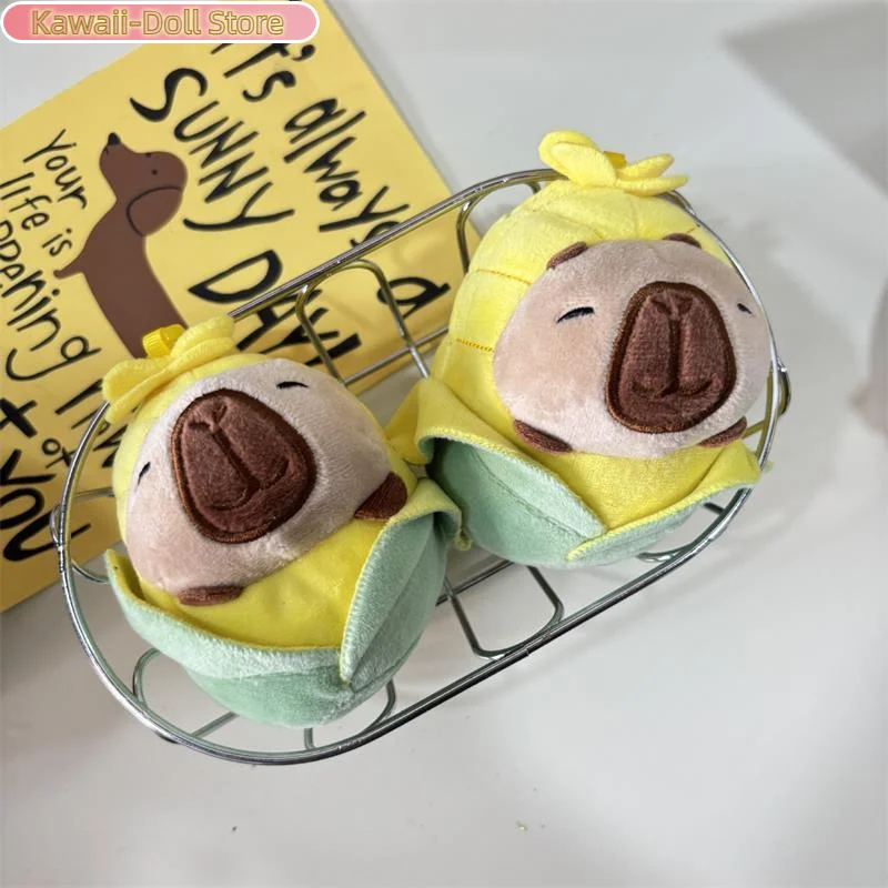 1/2 個かわいい面白いトウモロコシカピバラぬいぐるみぬいぐるみキーホルダーペンダントバックパック装飾バッグぶら下げ装飾品ギフトラグドール