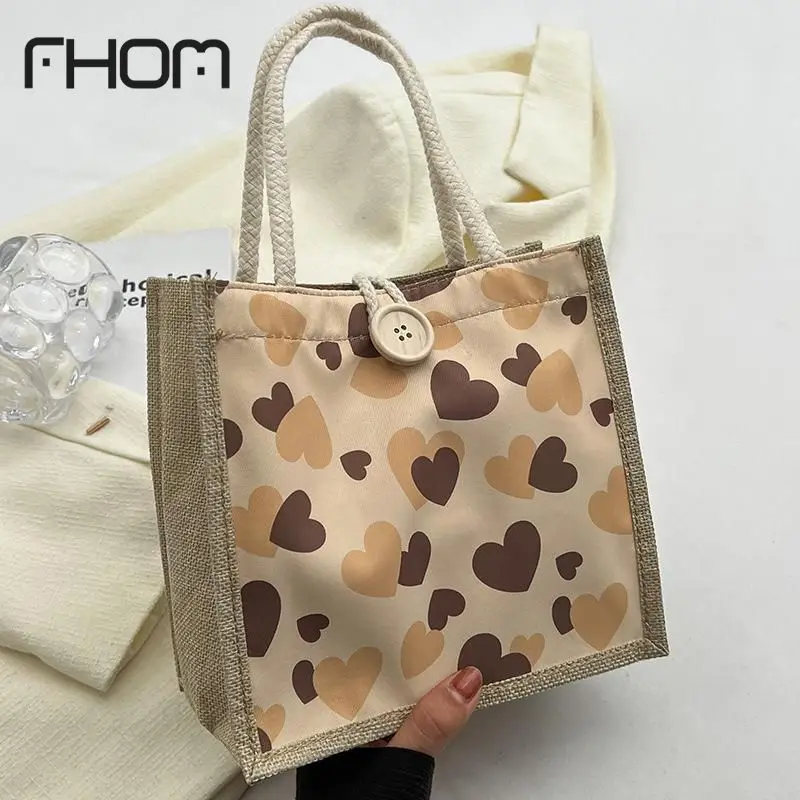 17 Styles Cute Bear Storage Bags Portable Shopping Lunch Bag Large-capacity Students Travel Canvas Bag Handbag Home Organization