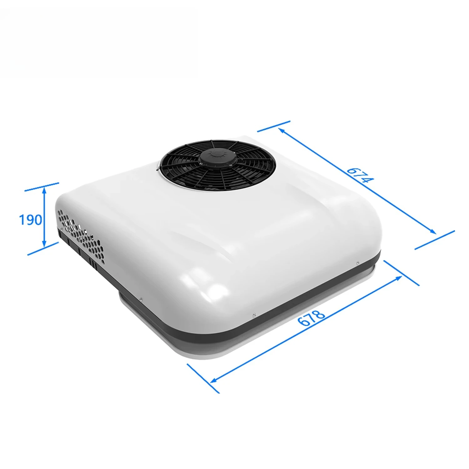 عالية الجودة RV على السطح نوع مكيف الهواء فرشاة أقل المحرك 12 فولت 24 فولت شاحنة مكيف الهواء لشاحنة RV شاحنة التخييم