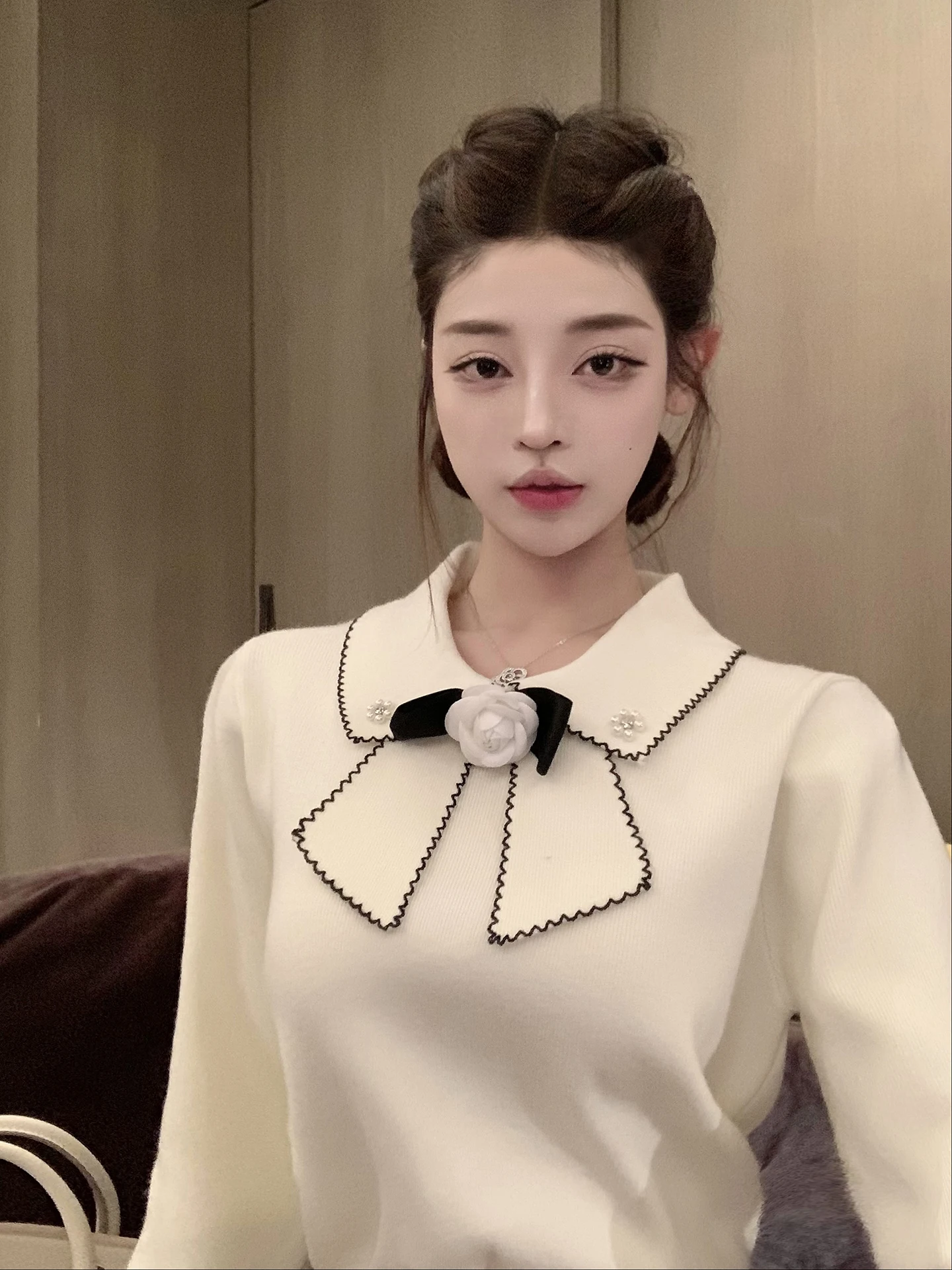 

Новый вязаный свитер Luna 228 с узлами, женский вязаный топ с длинными рукавами, модный женский топ для весеннего сезона