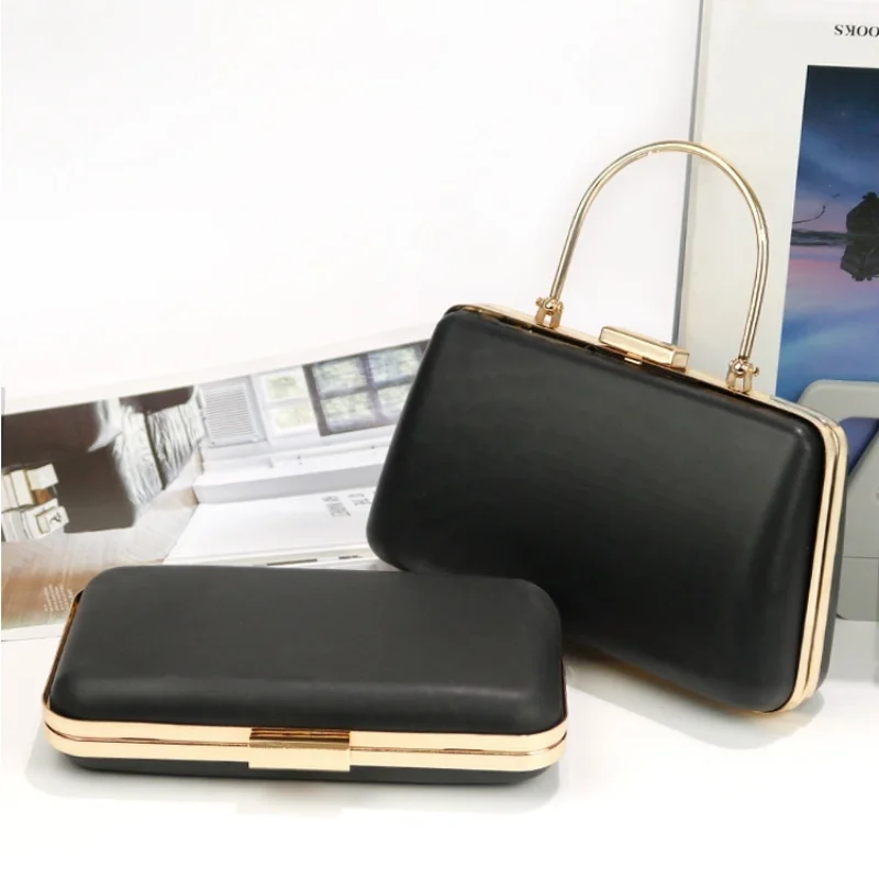 

20x12cm Evening Box Purse Frame Bag Frame Slim Clutch Kiss Clasp Bag Hardware Rectangle Purse Frame Handbag Charming Silver