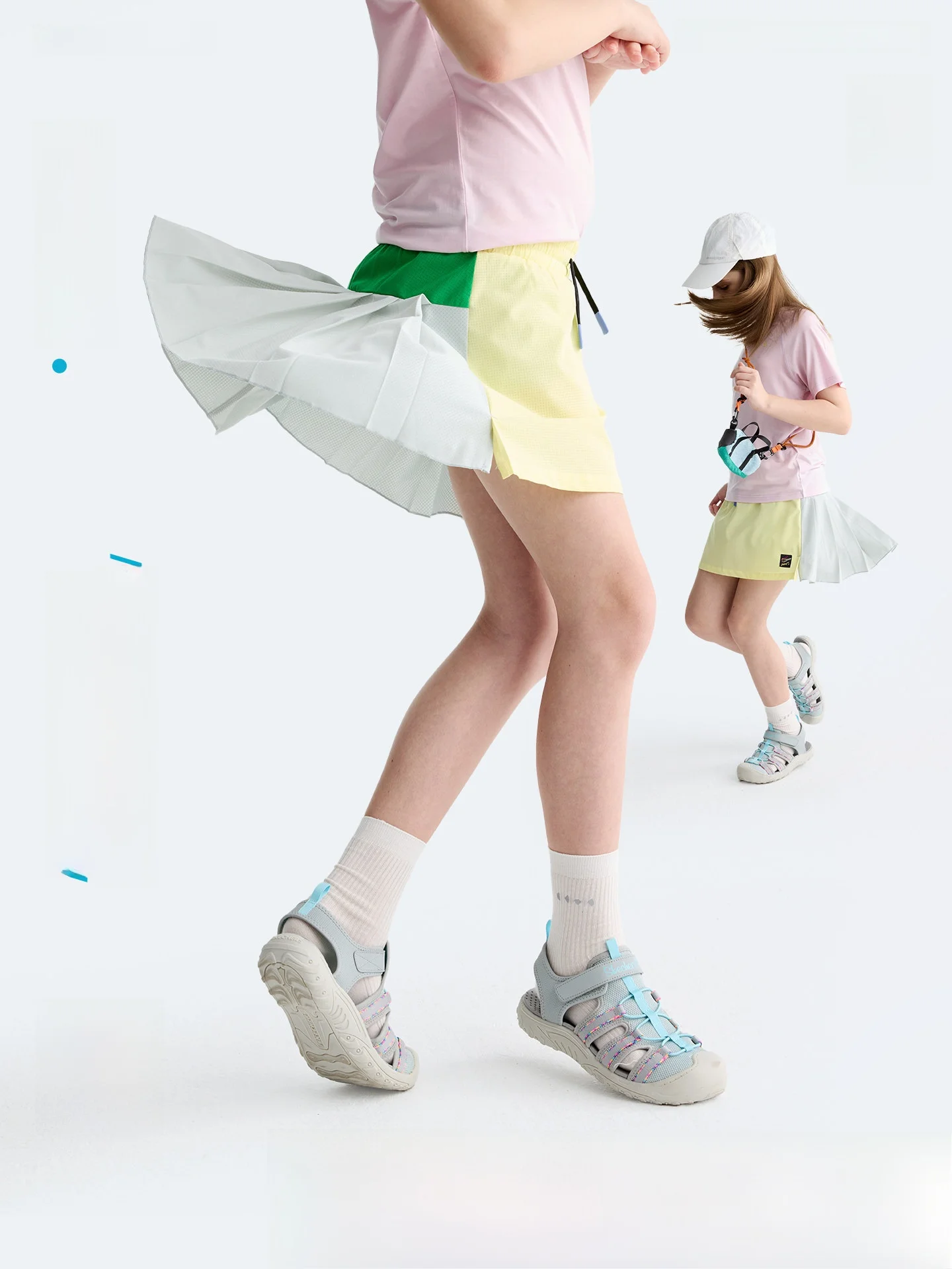 Falda Corta Ligera de Moda Infantil Purrfect Diary, Falda Midi Versátil Transpirable de Verano con Efecto de Dos Piezas para ...
