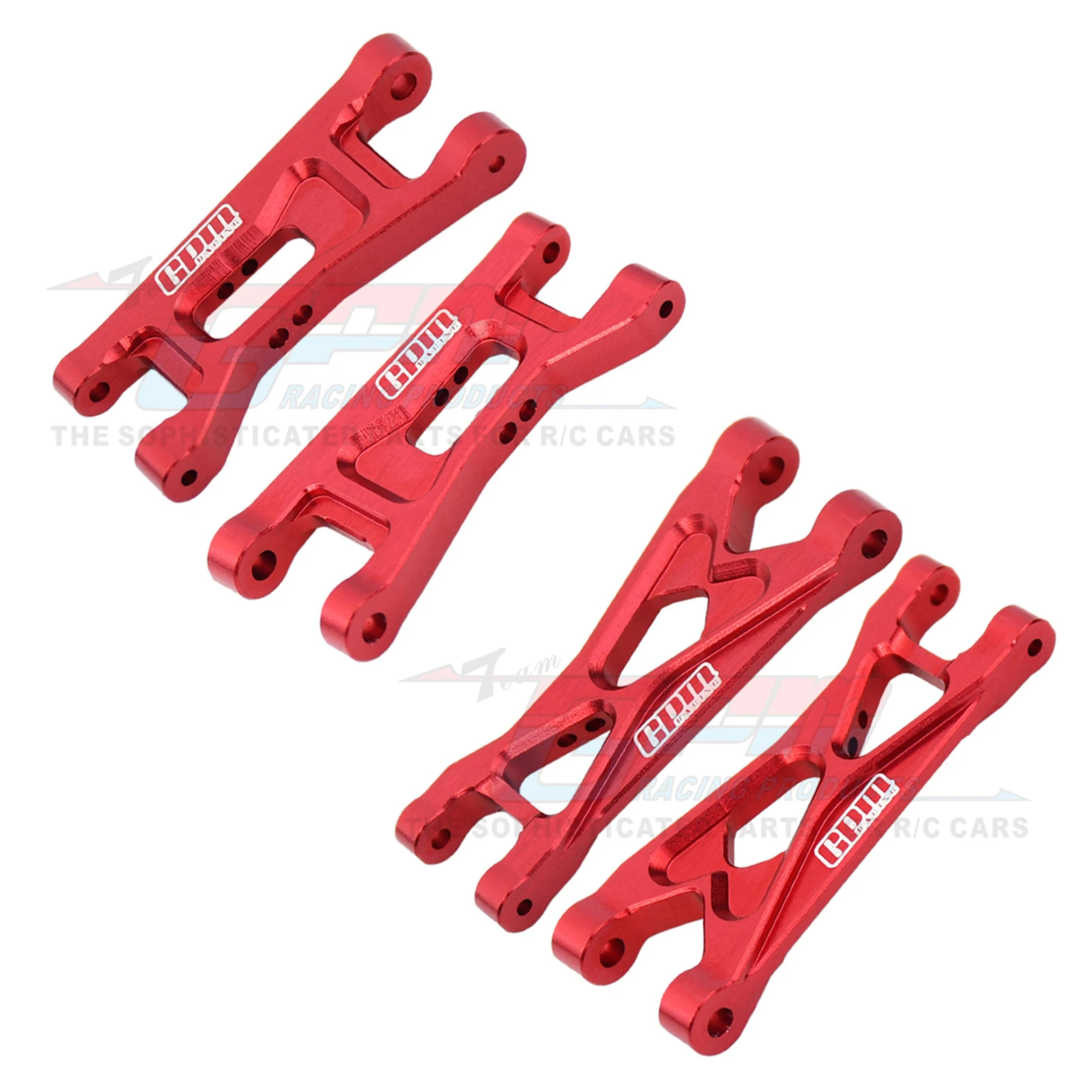 Brazos inferiores delanteros y traseros de aleación GPM 7075 para LOSI 1/24 Micro-B Buggy RTR LOS00007