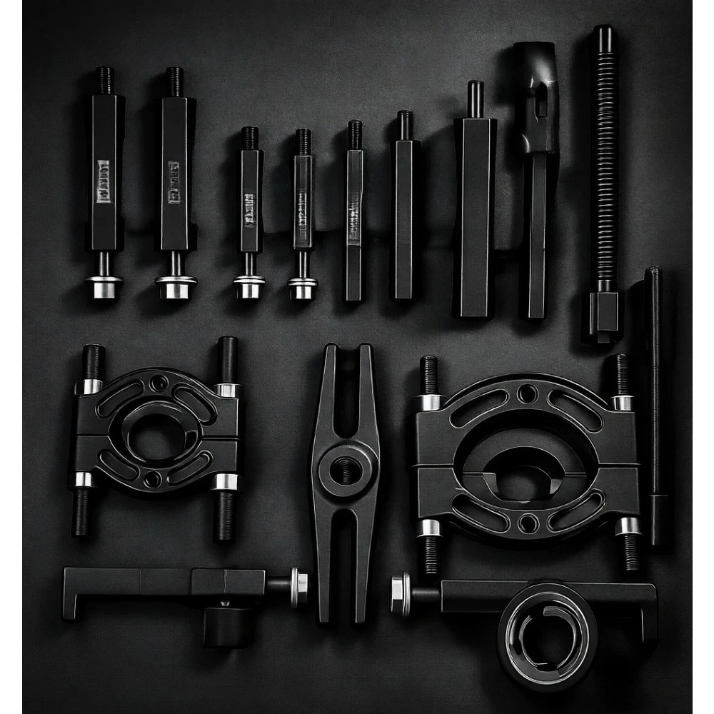 

Набор для снятия подшипников и шестерен 5 тонн, 14 предметов, с захватами 2 и 3 дюйма