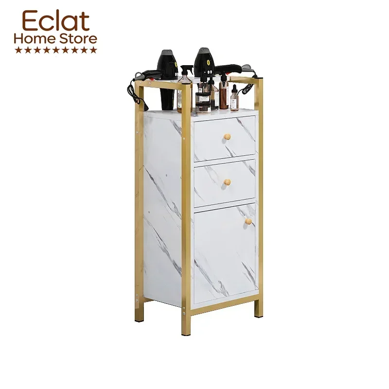 Auxiliary Cart Hairdresser Salon Gold Hairdressing Rotating Trolley Hotel Professional Bar Makeup Aesthetics Spa Furniture Metal