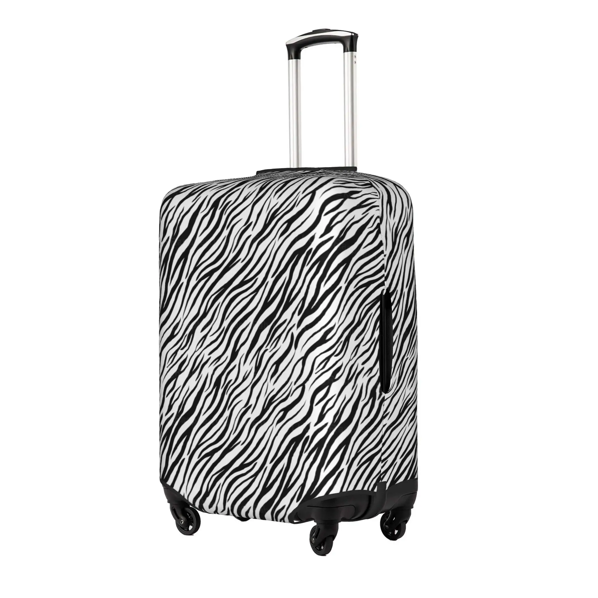 Zebra Tiger Cheetah Stripe Geometry  Travel Luggage Cover Washable Wild Animal  Suitcase Cover Protector Fit 18-32 Inch