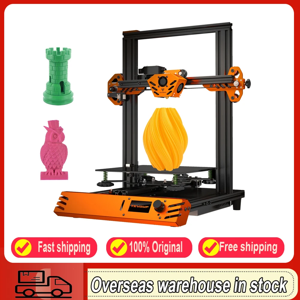 TEVOUP TARANTULA PRO 3D Printer 235x235x250mm Build Volume with Lattice Glass Platform AC Fast Heating Bed RGB Screen