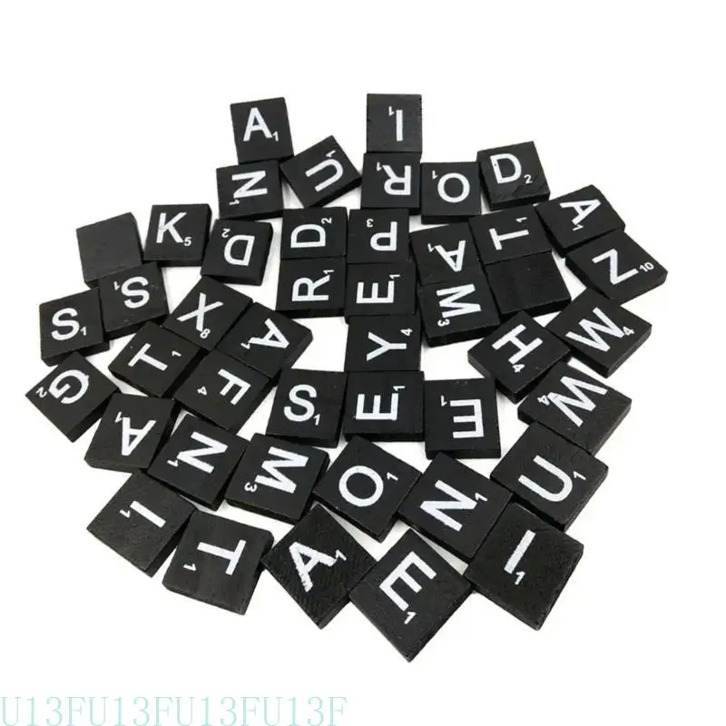 Gói U13F gồm 100 bảng chữ cái Khối Gỗ Puzzle Tiles Đồ chơi dễ dàng nắm bắt cho trẻ học