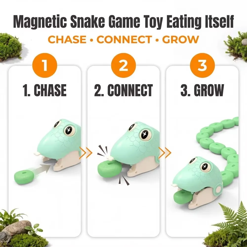 RC Magnetic Greedy Snake Car Game Toy Interactive MultiPlayer Battle Games with Sound Light Interactive Christmas Gift