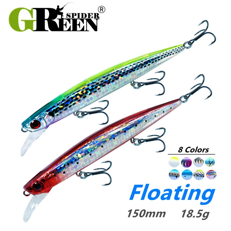 Neue Jerkbait Wobbler 15 cm 18,5 g Tiefe 1,5 m Harter Köder Minnow Tackle Köder Angelköder Gewichtsübertragungssystem für langes Wurf