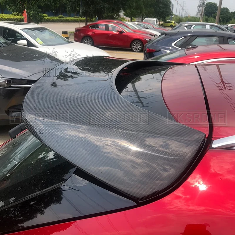 For Real Carbon Fiber Roof Spoiler Wing Mazda CX-30 Car Rear Window Accessories Tail FIN CX30 Body Kit Special 2020 2021 2022