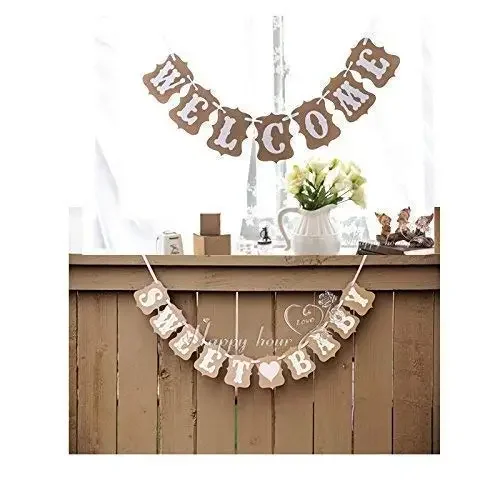 

Girls and Boys, Gold Foil Hello Sweet Baby Decorations