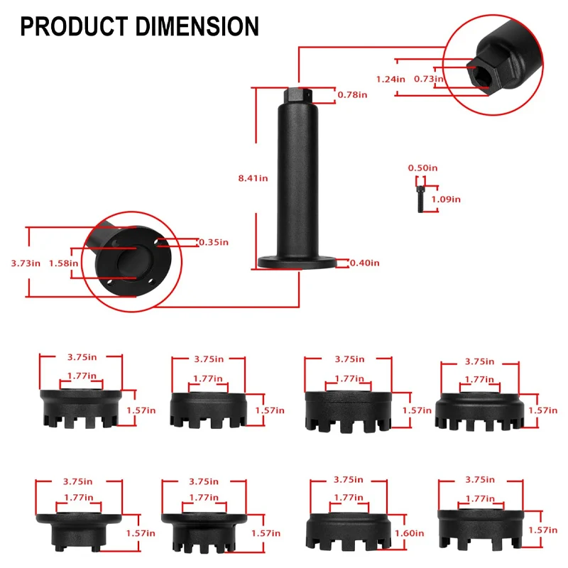 Kit de herramientas de llave de tuerca de anillo de retención de retenedor de portador inferior compatible con unidades de conducción y fuerabordas Yamaha Honda Suzuki Mercury MerCruiser