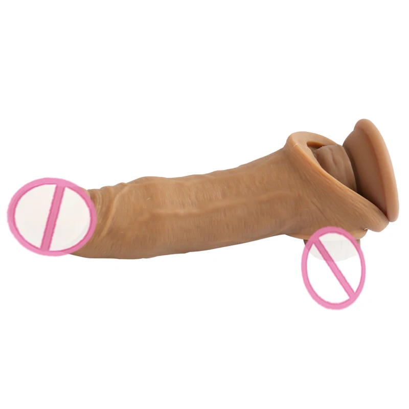 Silicone Soft Realistic Dildos Sleeve Big Penis Pump Extender Bold Cock Cover Penis Enlargement Sex Tool for Men Dick Sex Toys